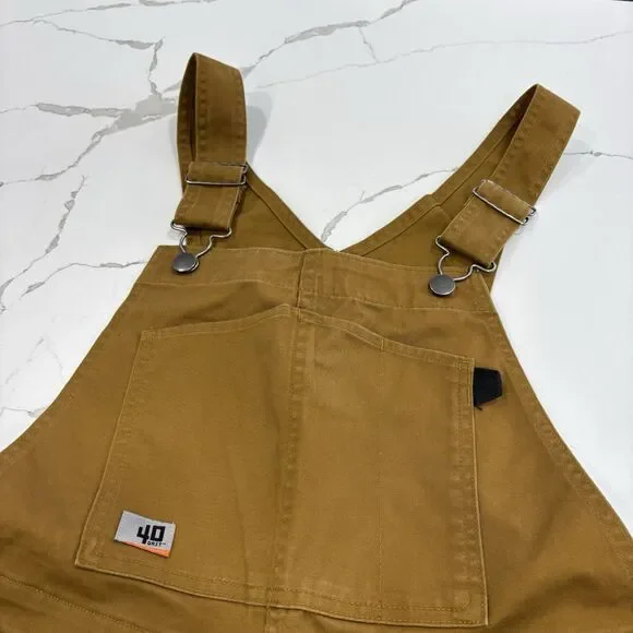 Duluth Trading Overalls Womens Size Small Bronze 40 Grit Flex Twill Bib Outdoors - Picture 3 of 7
